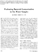 Evaluating bacterial contamination in sea water samples