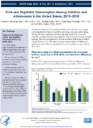Fruit and vegetable consumption among children and adolescents in the United States 20152018