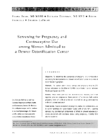 Screening for pregnancy and contraceptive use among women admitted to a Denver detoxification center