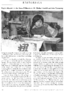 Public Health In The New Millennium Iii Global Health And The Economy