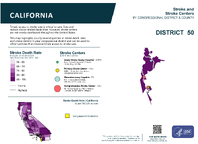 CA Congressional District 50 Stroke and Stroke Centers Map 118th Congress