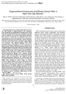 Organochlorine Exposures and Breast Cancer Risk in New York City Women