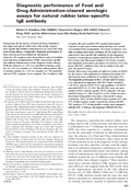Diagnostic Performance of Food and Drug AdministrationCleared Serologic Assays for Natural Rubber LatexSpecific IgE Antibody The MultiCenter Latex Skin Testing Study Task Force