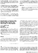 Classification of reasons why persons seek primary care pilot study of a new system