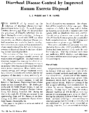 Diarrheal disease control by improved human excreta disposal