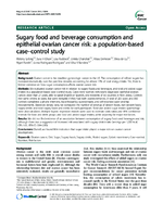 Sugary food and beverage consumption and epithelial ovarian cancer risk a populationbased casecontrol study