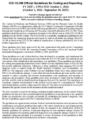 ICD10CM Official Guidelines for Coding and Reporting FY 2025  Updated October 1 2024 October 1 2024  September 30 2025
