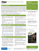 NIOSH Occupational Health Equity Program 201808