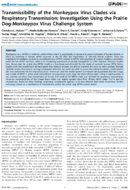 Transmissibility of the Monkeypox Virus Clades via Respiratory Transmission Investigation Using the Prairie DogMonkeypox Virus Challenge System