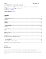 Key Messages  Zika Virus Disease Updated February 2 2016
