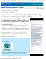 Centers for Disease Control and Prevention Expert Panel Meetings on Prevention and Treatment of Anthrax in Adults 2014