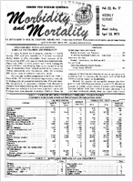 Morbidity and Mortality Weekly Report Vol 22 No 17 week ending April 28 1973