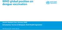 WHO global position on dengue vaccination
