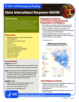 FY 20152019 Emergency Funding Ebola International Response  603M