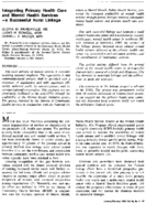 Integrating primary health care and mental health servicesa successful rural linkage