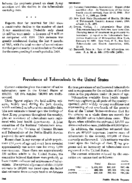Prevalence of tuberculosis in the United States