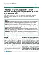 The effect of systematic pediatric care on neonatal mortality and hospitalizations of infants born with oral clefts