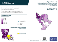 LA Congressional District 06 Stroke and Federally Qualified Health Centers Map 119th Congress