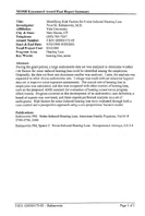 Identifying Risk Factors for Noise Induced Hearing Loss