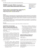 NIOSH Research Efforts to Prevent WorkRelated Musculoskeletal Disorders