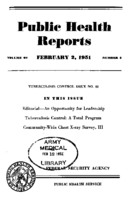 Public Health Reports  v 66  no 5  cover