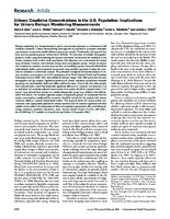 Urinary Creatinine Concentrations in the US Population Implications for Urinary Biologic Monitoring Measurements
