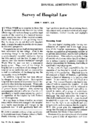 Survey of hospital law