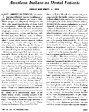 American Indians as dental patients