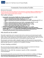 National Conversation on Public Health and Chemical Exposures Community Conversation Toolkit