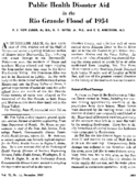 Public health disaster aid in the Rio Grande flood of 1954