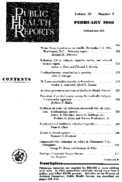 Public Health Reports  v 81 no 2 February 1966  table of contents
