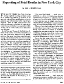 Reporting of fetal deaths in New York City