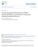 Sound attenuation performance of fiber reinforced polymer composite circumaural hearing protection devices