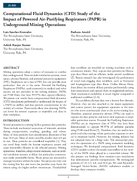Computational Fluid Dynamics CFD Study of the Impact of Powered AirPurifying Respirators PAPR in Underground Mining Operations