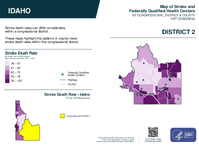 ID Congressional District 02 Stroke and Federally Qualified Health Centers Map 119th Congress