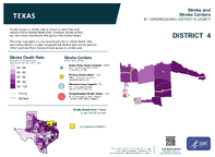 TX Congressional District 04 Stroke and Stroke Centers Map 118th Congress