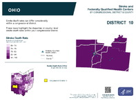 OH Congressional District 10 Stroke and Federally Qualified Health Centers Map 118th Congress