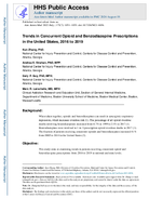 Trends in Concurrent Opioid and Benzodiazepine Prescriptions in the United States 2016 to 2019