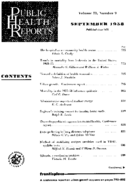 Public Health Rep v 73 no 9  table of contents