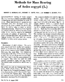 Methods for mass rearing of Aedes aegypti L