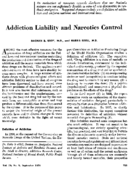 Addiction liability and narcotics control