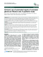 Clinicians use of automated reports of estimated glomerular filtration rate A qualitative study