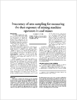 Inaccuracy Of Area Sampling For Measuring  The Dust Exposure Of Mining Machine Operators In Coal Mines