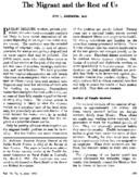 The migrant and the rest of us