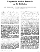 Progress in medical research on air pollution