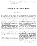 Leprosy in the Unites States