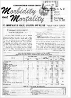 Morbidity and Mortality Weekly Report Vol 15 No 32 week ending August 13 1966
