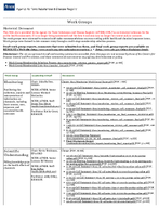 National Conversation on Public Health and Chemical Exposures Work Groups