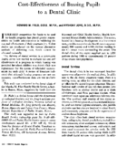 Costeffectiveness of bussing pupils to a dental clinic