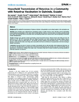 Household Transmission of Rotavirus in a Community with Rotavirus Vaccination in Quininde Ecuador